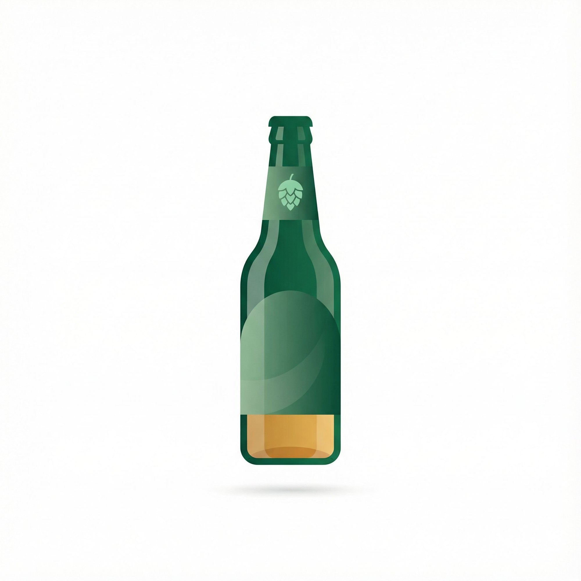 THC craft beer bottle with hop leaf - Zazzy
